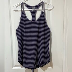 Calia By Carrie Underwood Striped Purple Women's Tank Top